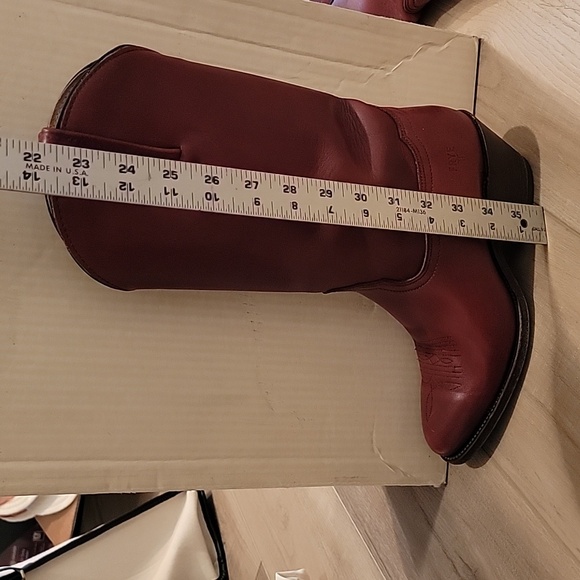 Vintage 1970s/1980s Frye Boots Size 7B Burnt Cherry 6253 - Picture 14 of 14
